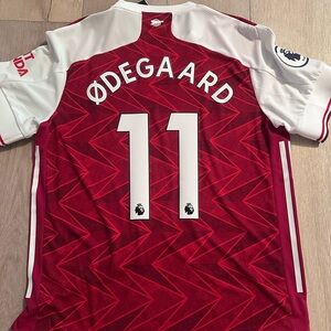 2020-2021 Arsenal Authentic Player Home Kit Odegaard NWT Large